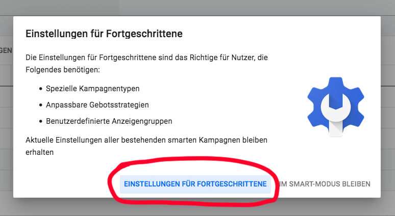 Google Express Smart Konto Fortgeschrittene Oberflaeche Uebersicht Einstellung 2