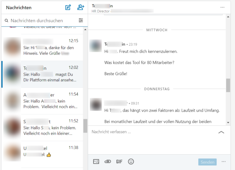 Linkedin Sales Nachrichten Navigator Prospect