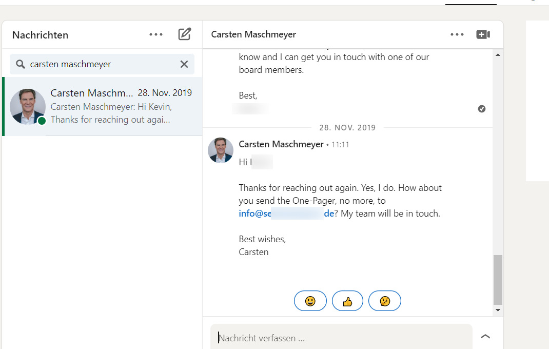 Mitarbeiter Finden Via Linkedin Antwort Von Carsten Maschmeyer Hoehle Der Loewen