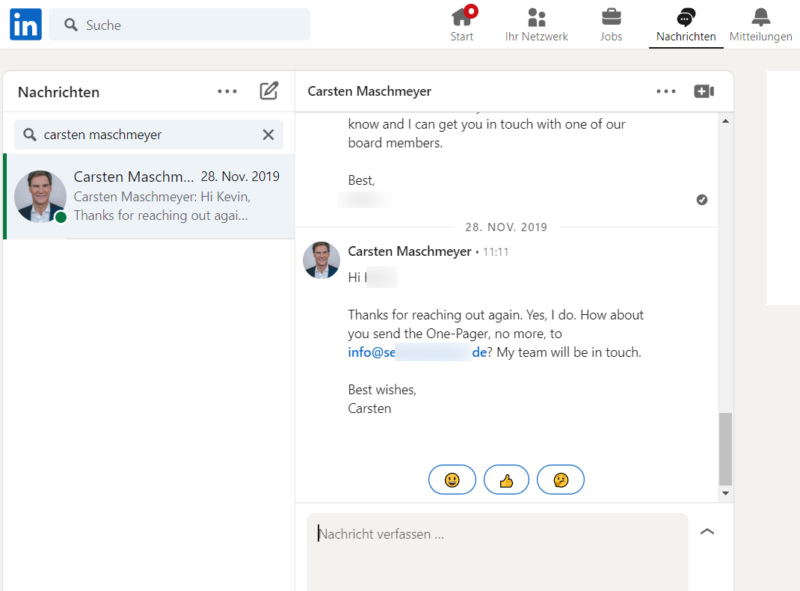 Mitarbeiter Finden Via Linkedin Antwort Von Carsten Maschmeyer Hoehle Der Loewen