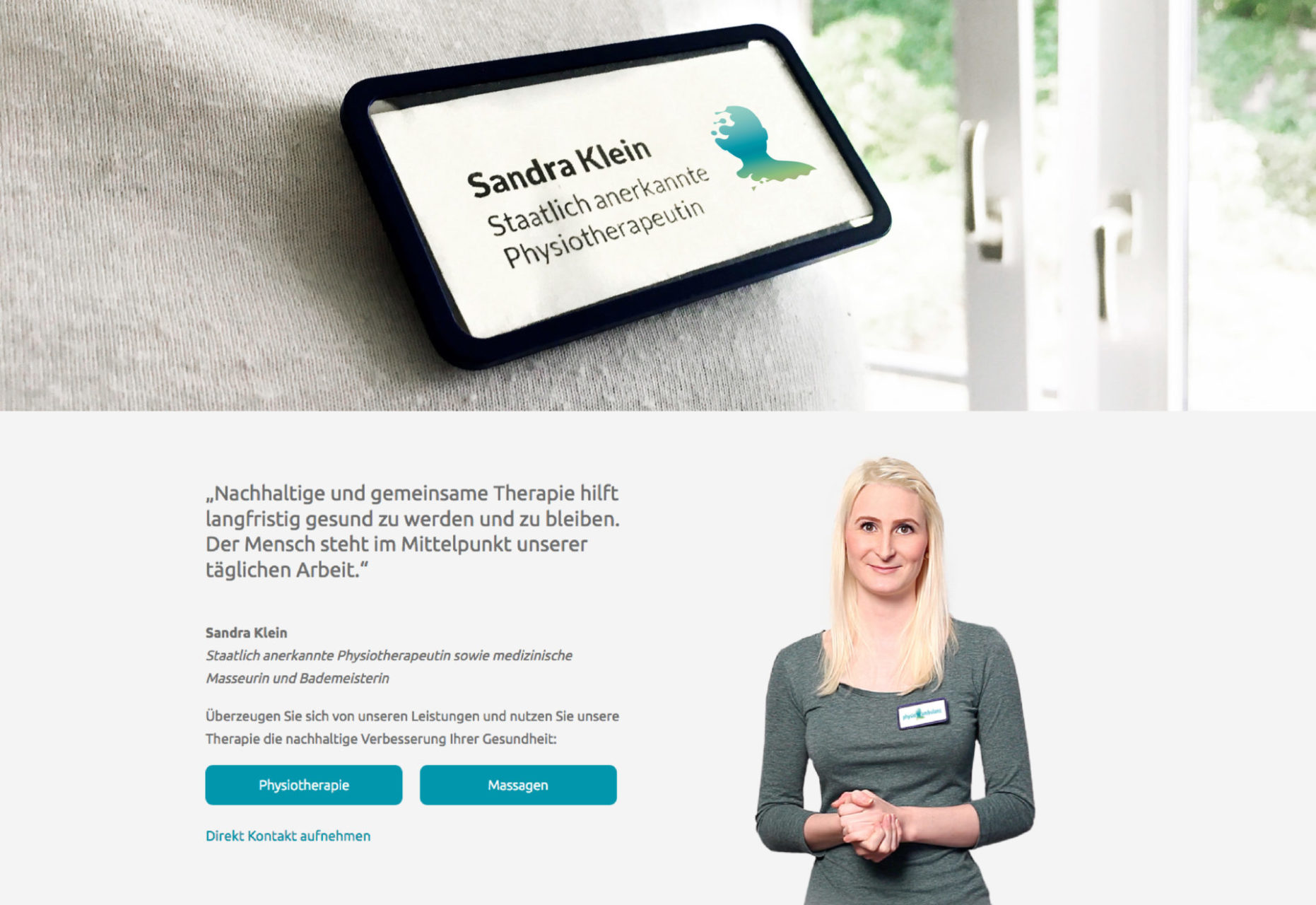 Physio Ambulanz Referenz 6 Print Druck Namensschild Logogestaltung