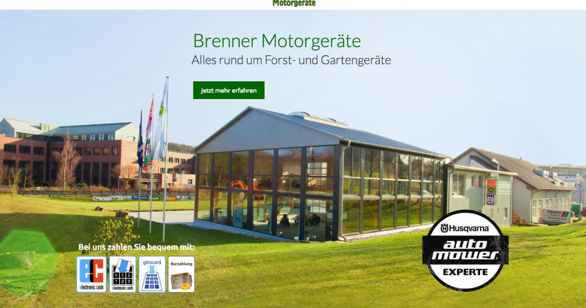 Brenner Motorgeraete Internetseite