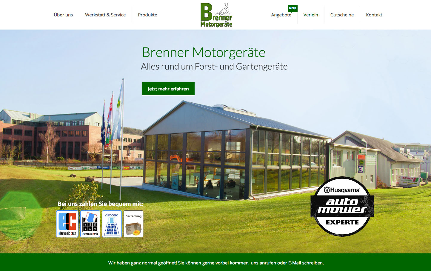Brenner Motorgeraete Internetseite