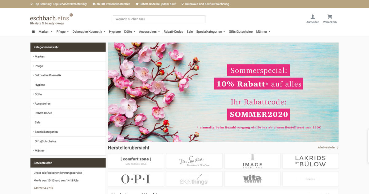 Eschbach Eins Premiumkosmetik Online Shop Kaufen Bestellen