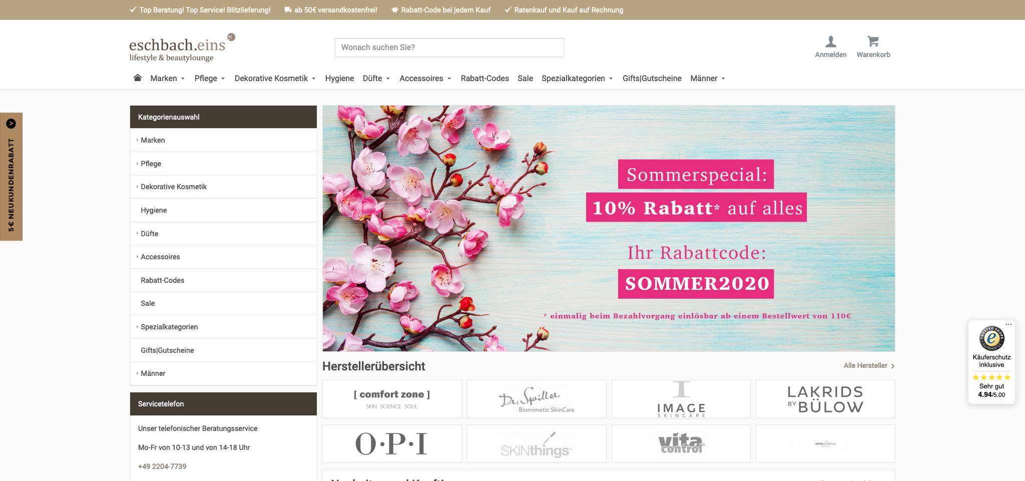 Eschbach Eins Premiumkosmetik Online Shop Kaufen Bestellen