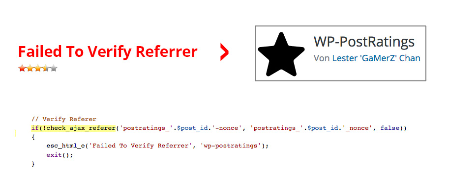 Failed To Verifiy Referrer Wp Post Ratings