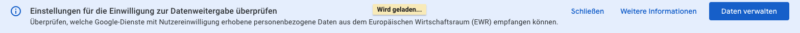 Google Einwilligung Datenweitergabe Consent Mode