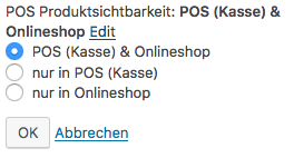 Pos Kasse Sichtbarkeit Shop