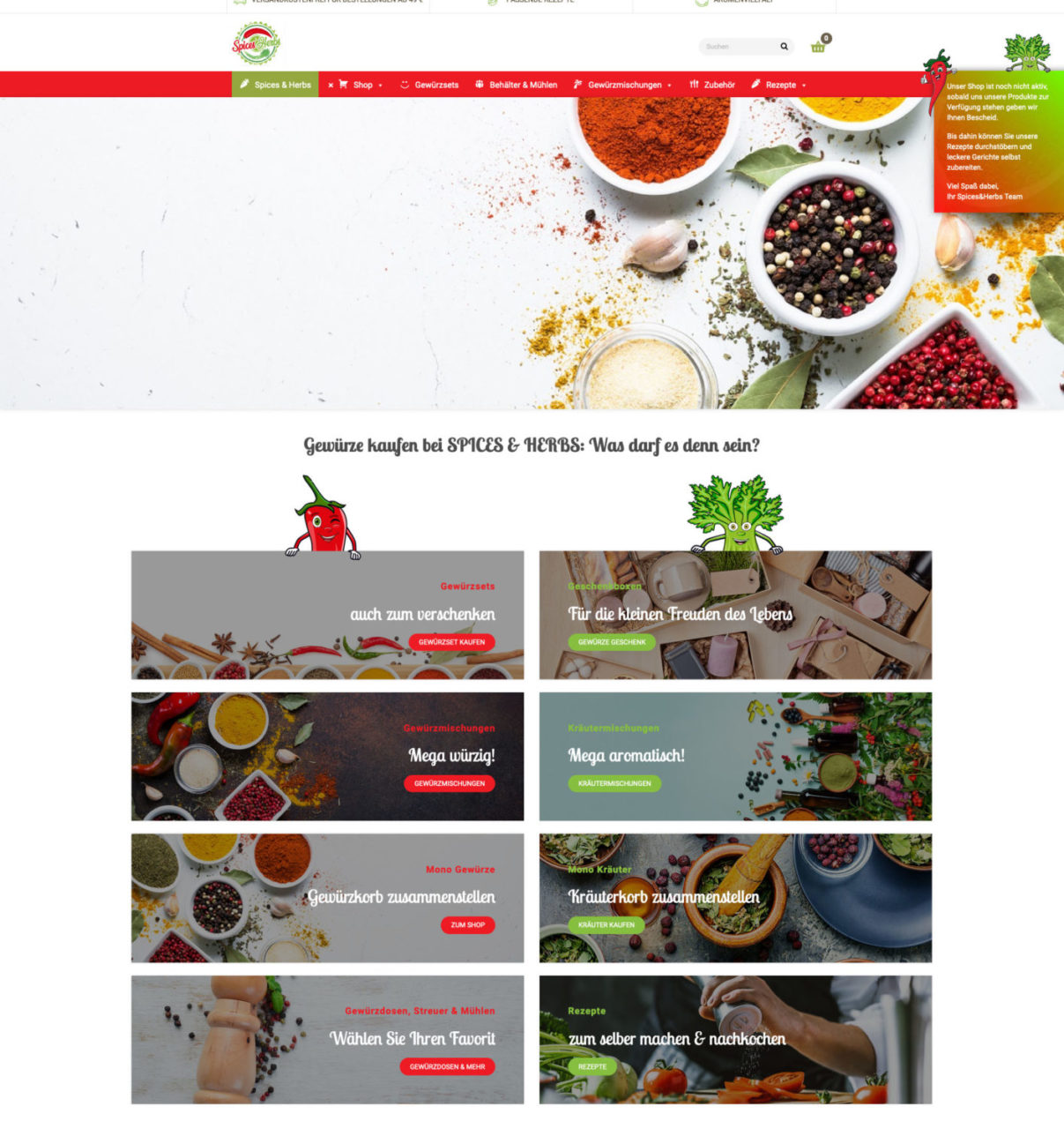 Spices Herbs Online Versandhandel