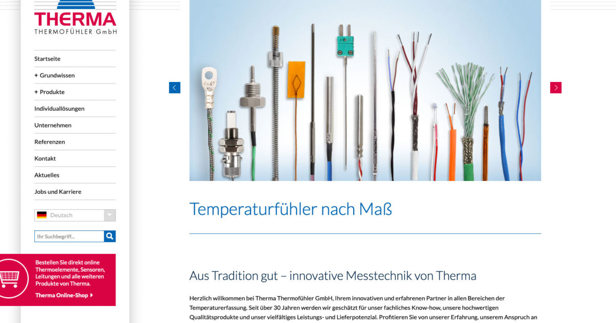 Therma Gmbh Thermoelemente Temperaturfuehler Temperatursensor