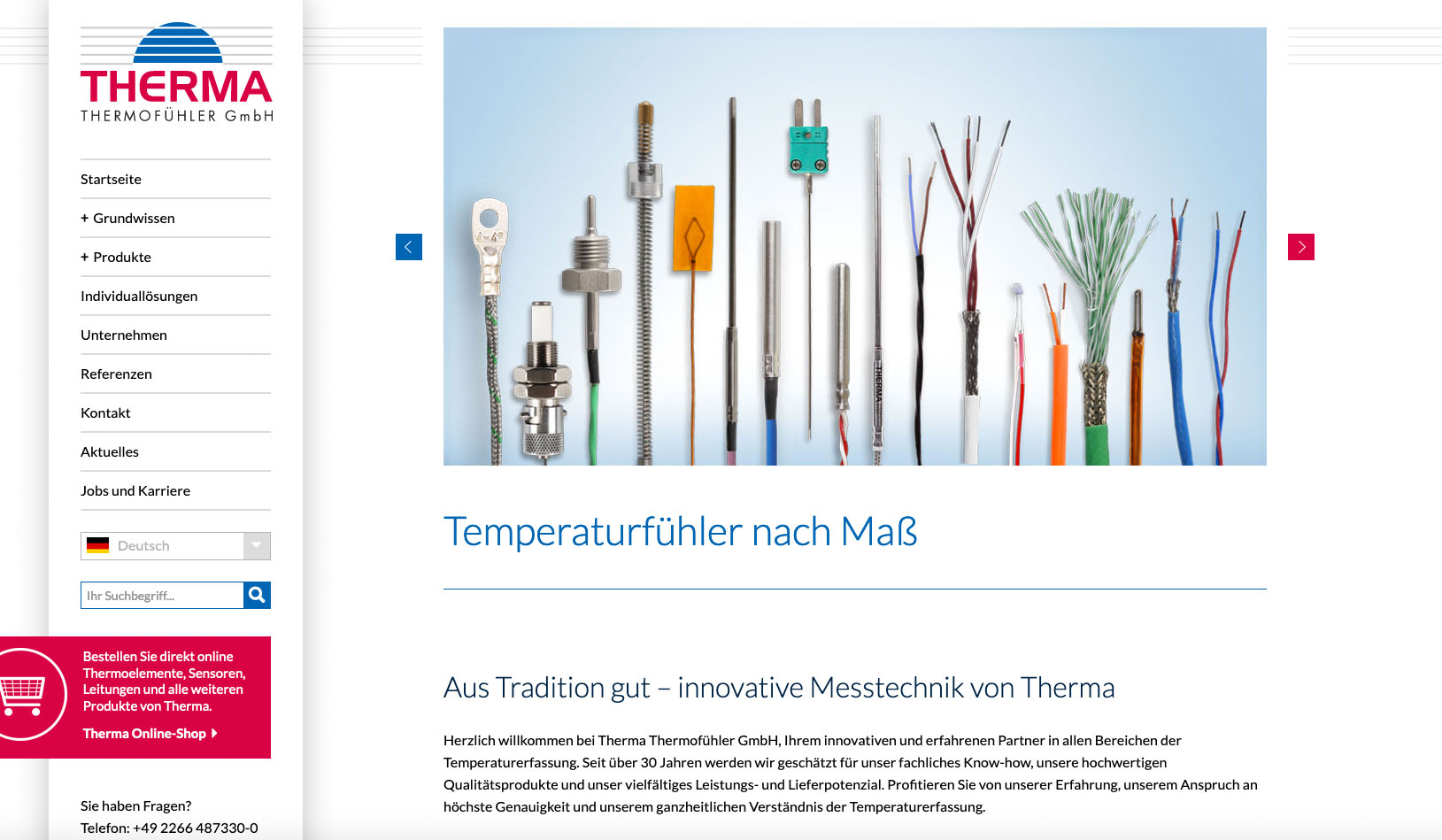 Therma Gmbh Thermoelemente Temperaturfuehler Temperatursensor