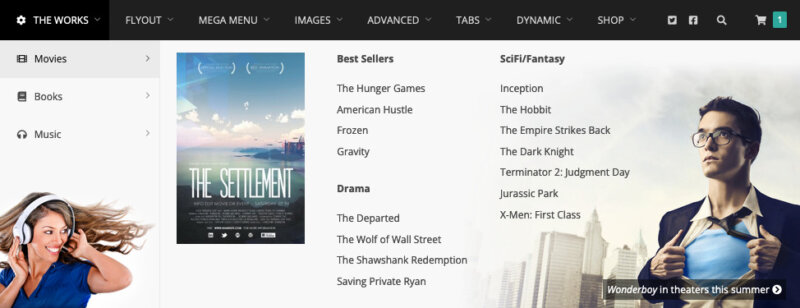Uber Mega Menue WordPress Navigation Mega Hauptmenue Header Position Verschachtelung