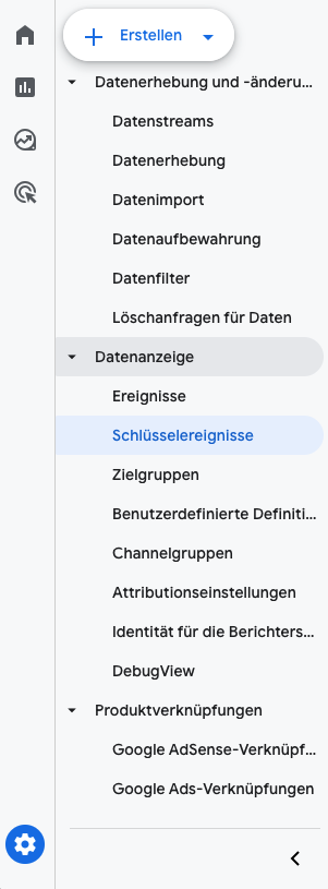 Umstellung Google Analytics Conversions Schluesselereignisse Ga Einstellungen