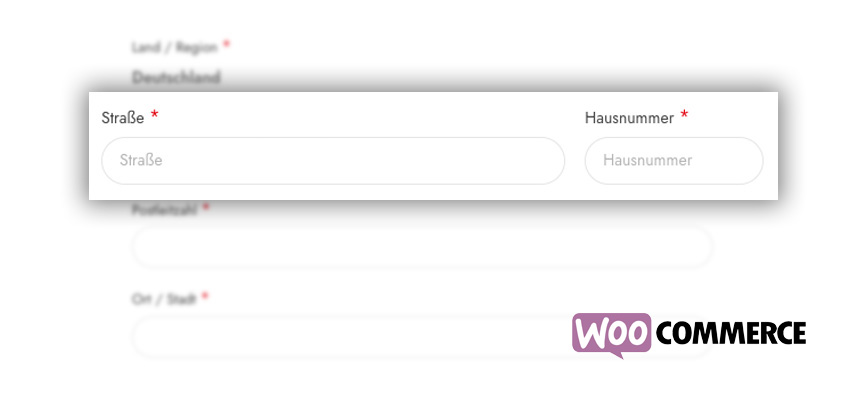 Woocommerce Adresse Hausnummer Trennen Getrennte Felder Kasse