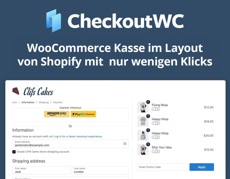 Woocommerce Kasse Shopify Style Checkout Optik Layout Aendern