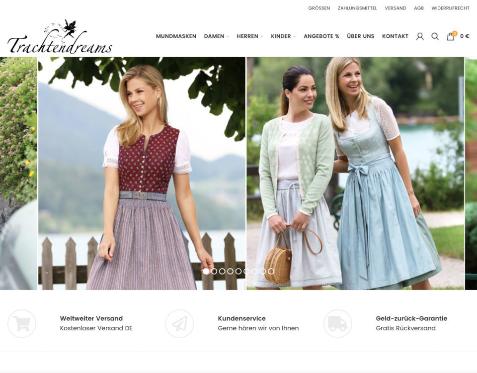 Woocommerce Shop Trachtendreams Schnittstelle Onlinemarketing