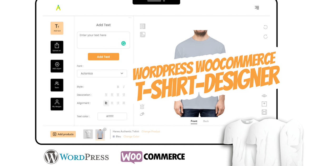 Wordpress T Shirt Designer Woocommerce T Shirt Design Plugin Modul