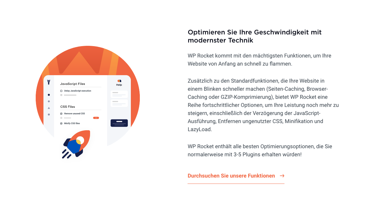 Wordpress Wp Rocket Page Speed Optimierung Ladezeit Schneller Kuerzer Besser